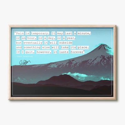 £11.99 • Buy Lance Armstrong Quote Photo Print Poster - Pre Signed - Pain Is Temporary