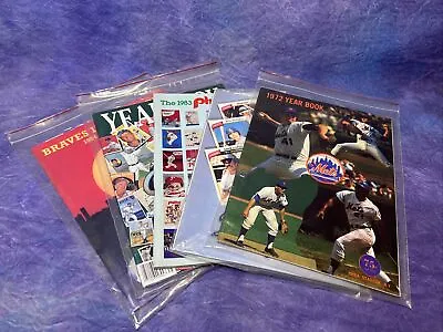 Vintage Baseball Yearbooks Lot Of 5 Mets Dodgers Phillies Braves In Plastic EUC! • $36.99