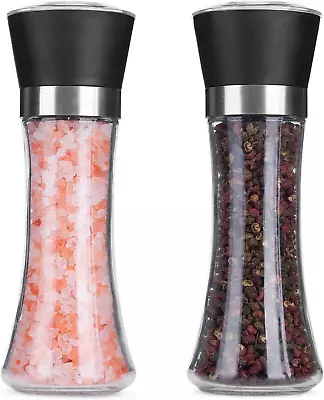 Hotder Salt And Pepper GrinderCondiment SetHimalayan Pink Salt & Peppercorn Mi • £11.99