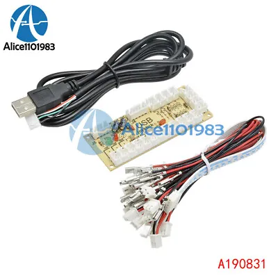 No Delay Arcade USB Encoder PC To Joystick MAME 5Pin Sanwa Push Button W/ Cable • $5.83