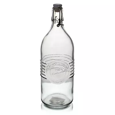 £7.95 • Buy Urban Living 1 Litre Clear Glass Vintage Style Reusable Clip Top Bottle Storage