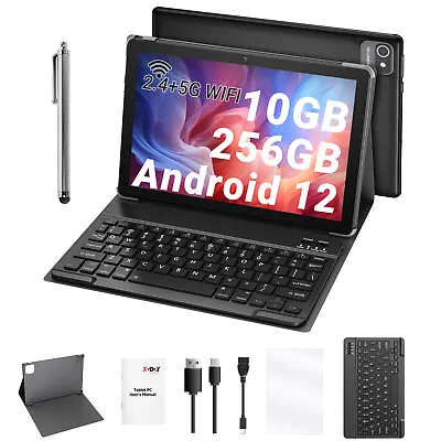 10GB RAM Tablet 10.1 Inch Android 12 WiFi HD 2024 Gaming 256GB PC 4Core 1280*800 • $89.99