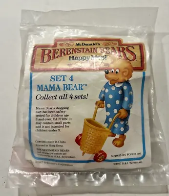 1987 McDonald’s Berenstain Bears Happy Meal Toy   MAMA BEAR  Shopping NEW/SEALED • $9.95