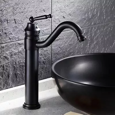 Brass Basin Mixer Sink  Faucet Kitchen Laundry Tap 360° Swivel Spout Black Oil • $105.28