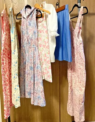 Vintage Floral Cottons/blends Dress Lot Skirts Blouse Jumper Resellers • $54