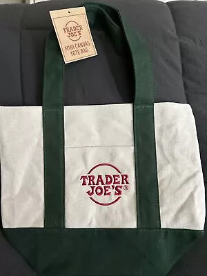 Trader Joe's GREEN Mini Canvas Tote Bag • $20