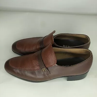 Barclay Brown Leather Slip On Dress Business Loafers Shoes Men’s Sz 10D US/44EU • $19.49