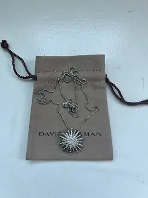 $445 • Buy David Yurman Sterling Silver  Medium Starburst Diamond Necklace