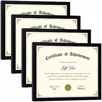 8.5X11 Picture Frames Certificate Frame | 4 Pack Document Frames Bulk For Diplom • $21.91