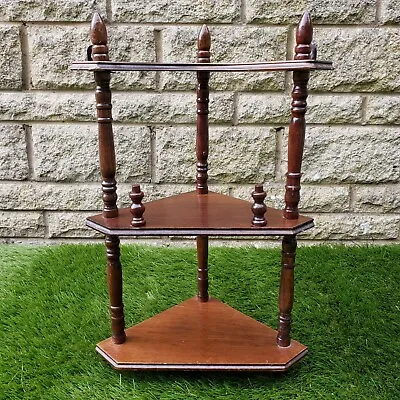 Vintage Mahogany Wall Mounted Whatnot/ Shelving Unit  • £34.95