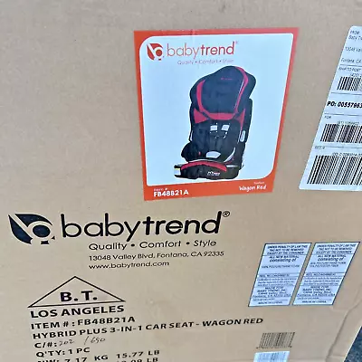 Baby Trend Hybrid Plus 3 In 1 Booster Car Seat Wagon Red- Model FB48B21A  -  -B2 • $80