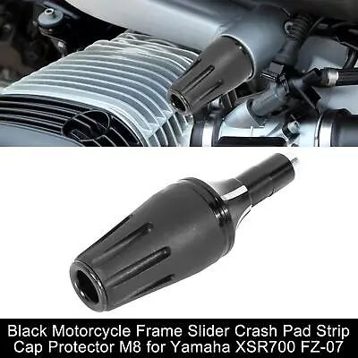 Black Motorcycle Universal Frame Slider Crash Protector Guard With M8 Screw • $9.94