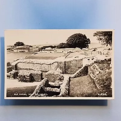 Salisbury Postcard C1950 Real Photo Old Sarum Iron Age Hill Fort Ruins Wiltshire • £7.95