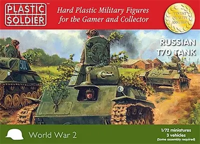 WW2V20009 1/72 RUSSIAN T70 TANK Plastic Soldier WW2 NEW In Box • £16.29