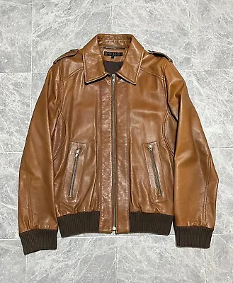 VERONIQUE BRANQUINHO Single Biker Leather Jacket Size48 • $380