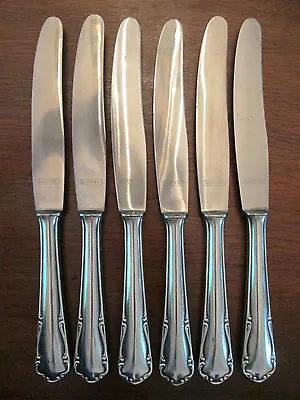 SET Of 6 BREAKFAST KNIVES! Vintage ROSTFREI Silverplate: EXCELLENT! • $51.29