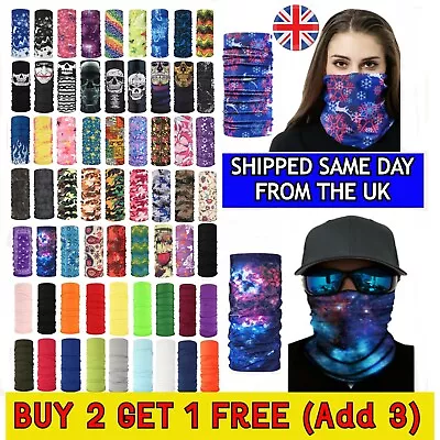 NEW Balaclava Neck Gaiter Tube Scarf Snood Face Mask Warmer Bandanas Multi Use  • £3.99