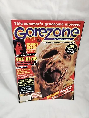 $17 • Buy 1988 GOREZONE  #3 Fright Night/The Blob W/ Posters - ReAnimator Friday The 13th