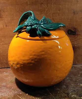 Vintage Metlox Cali Cookie Jar In The Shape Of An Orange • $139