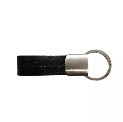 Montblanc Black Stamped Leather Keychain/Key Holder • $116