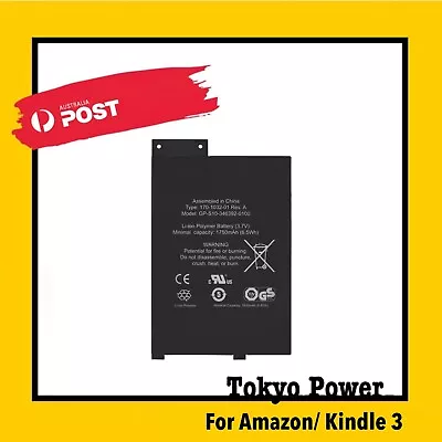 For Kindle 3 Kindle3 Keyboard EReader D00901 Graphite 170-1032-00 FS249 Battery • $32.30