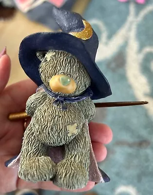 Me To You MAGIC MOMENTS Figurine Ornament TATTY TEDDY Spells WITCH HAT Blue Nose • £4.95