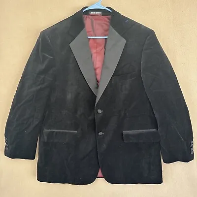 Stafford Formal Wear Tuxedo Blazer Mens Solid Black Felt 42S Dinner Jacket • $45