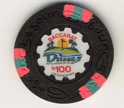 Dunes Casino Las Vegas Nevada $100 Baccarat Chip 1989 • $17.99