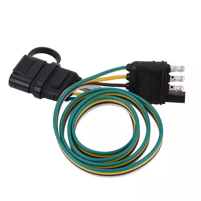 6-24V 4 Pin Flat Trailer Plug Socket Wiring Connector Adapter For Caravan Towba • $8.74