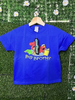 Vintage Y2K 2005 Sesame Street Elmo “Big Brother” Youth Shirt 5/6 NWT  • $9.99