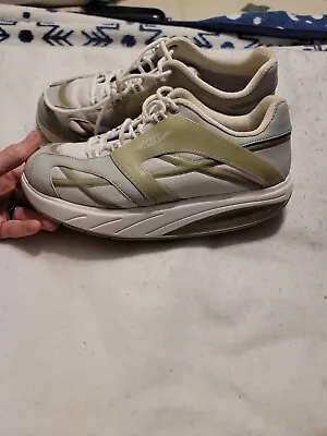 MBT M. Walk W Silver Walking Shoes Size 9.5 Green Gray White READ  • $50