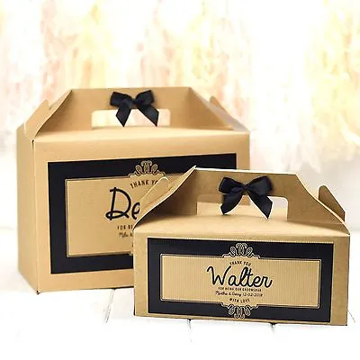 Personalised Wedding Gift Box Favour | Kraft Ornate | Children's Activity Bag  • £4.89