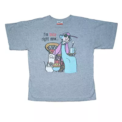 Vintage 90s Maxine T Shirt Large Gray Jerry Leigh Grandma Double Sided Funny Dog • $19.99