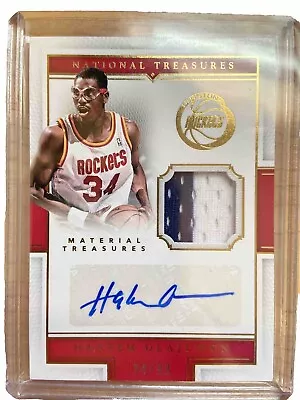 Hakeem Olajuwon 2015-16 National Treasures Autograph Game Patch 94/99 Rockets • $149.99