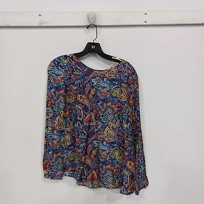 J. McLaughlin Women's Garden Paisley Long Sleeve Blouse Size M NWT • $9.99