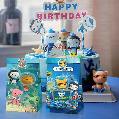 Octonauts Party Decoration Birthday Gift Bags Candy Bags With Stickers For Kids • £20.38