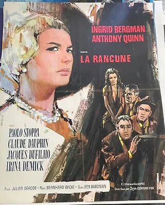 THE VISIT  Rare French Movie Poster 1964 INGRID BERGMAN • $35.20