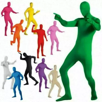 Kids Adults Party Costume Dress Invisible Morph Suit Full Body Spandex Jumpsuits • $13.48