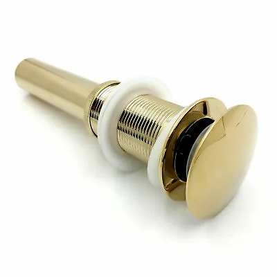 £13.99 • Buy Quality Gold Unslotted Mushroom Click Clack Basin Waste Brass Pop Up Plug Push