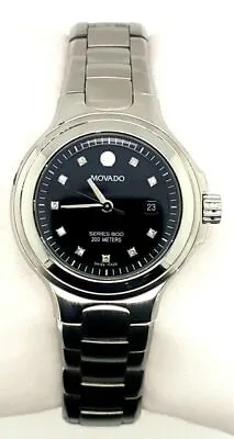 Movado Diamond Women's Watch Series 800 Black Dial 84 36 1832. 02  • $399