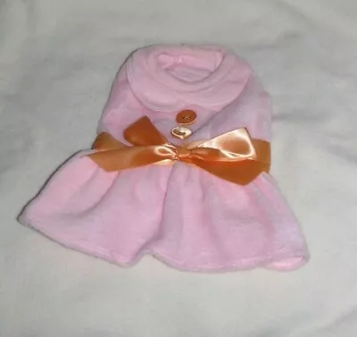 I SEE SPOT Pink With Orange Bow And Buttons Dog Coat -  Small  NWT • $18.25