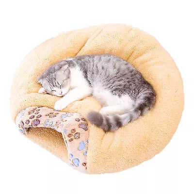 (L 200x57x53mm/7.9x2.2x2.1in) Hooded Cat Bed Self-heating Cat • £22.33