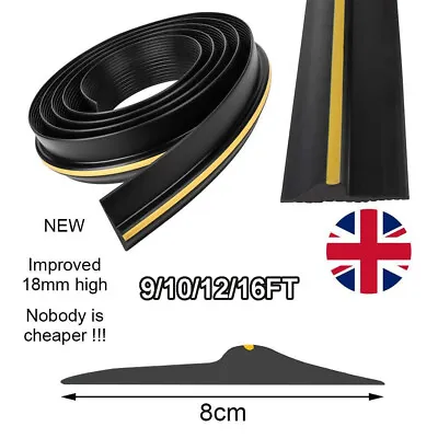 16FT Garage Door Floor Threshold Weather Seal Heavy Duty Rubber Draught Excluder • £12.34