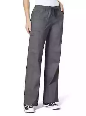 WonderFLEX Faith Multi-Pocket Cargo Scrub Pant Tall 5108 Pewter • $21.95