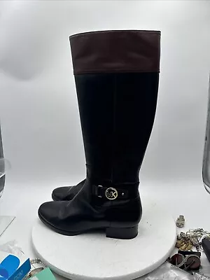 Michael Kors Harland Women Leather Bi Tone Riding Boots 11m • $14.99