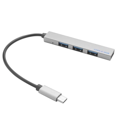 $14.99 • Buy 4 In 1 USB Hub Type-C USB-C Adapter With 4 USB 3.1 Port T-809A Gray JX8