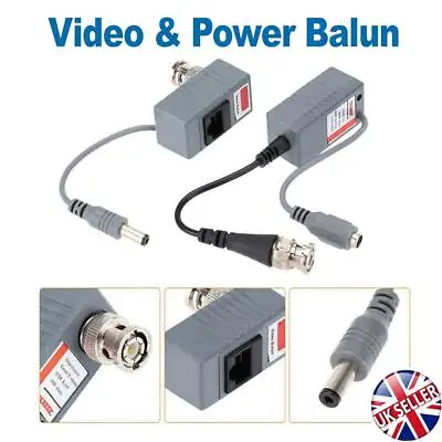 BNC To RJ45 UTP CAT5e 6 Video Data Power Balun For CCTV PTZ Camera PVD Connector • $5.04