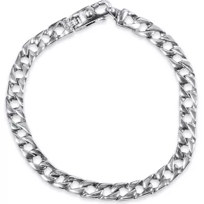 Men's Curb Link 14k Gold (17gram) Or Platinum (27gram) 6.5mm Bracelet 8.25  • $1358.47