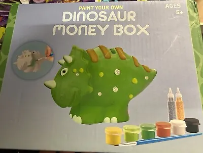 Paint Your Own Dinosaur Money Box Ceramic Piggy Bank Kids Activity • £5.88