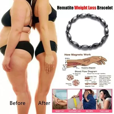 Magnetic Therapy Bracelet Hematite Health Care Weight Loss Men Women Jewelry • $7.20